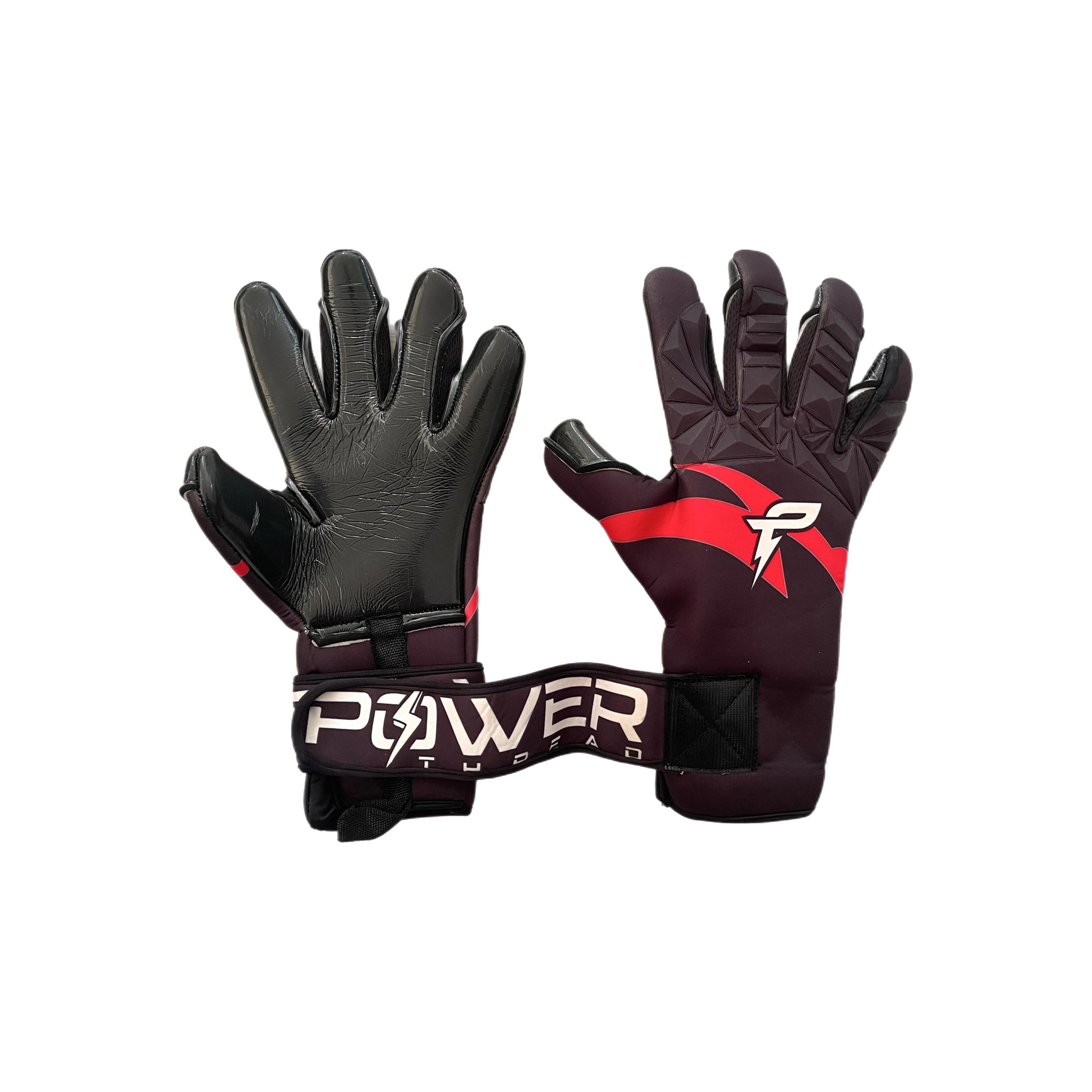 Power Thread - Professionele Keepershandschoenen - Maat 9 - 91% Polyester, 8% Elastaan, 1% Polyamide - Duurzame Duitse Latex Palm voor Superieure Grip - Ergonomisch Ontwerp met Vingerbescherming - Ademend met Luchtgaten
