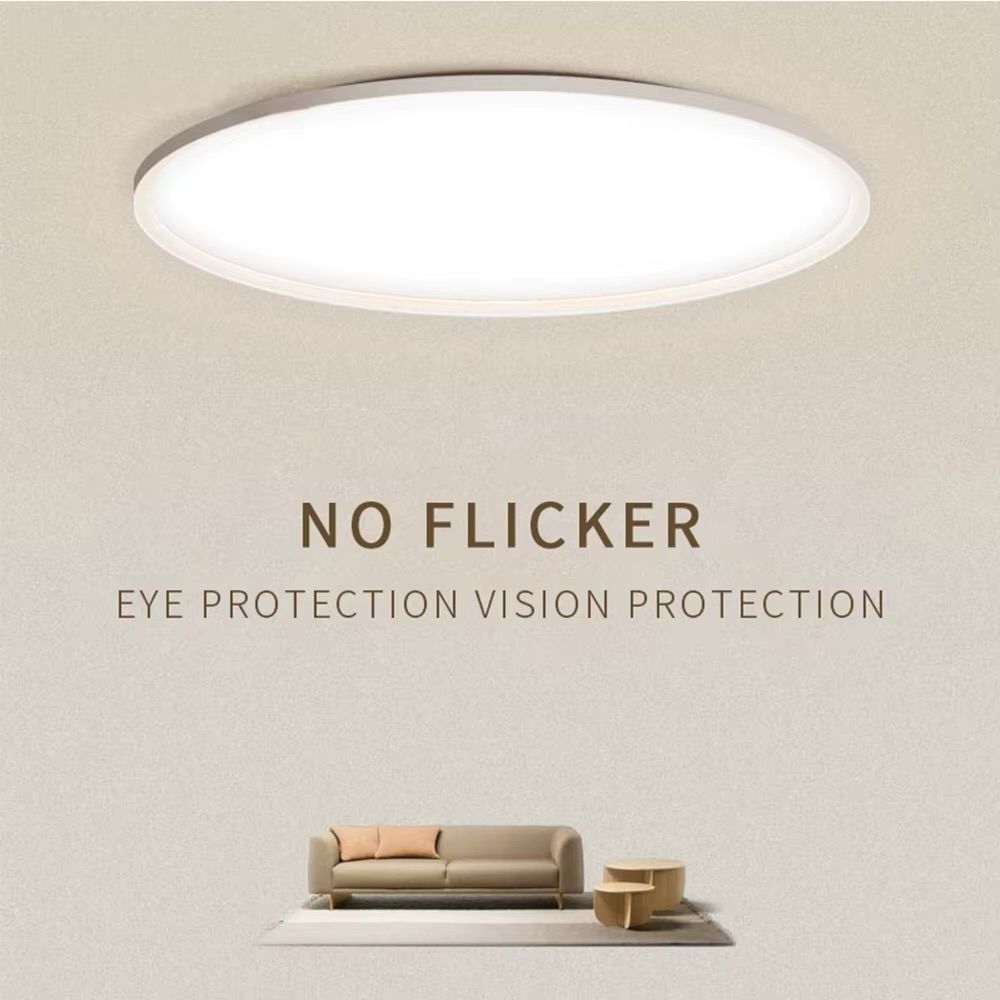 Paurller Smart LED Plafondlamp Moon Shadow Air520 — Ronde Ultradunne Armatuur — Dimbaar — Instelbare Lichtkleur en Helderheid — Slimme Bediening via App en Afstandsbediening — Ø 52 cm — Voor Woonkamer, Keuken en Slaapkamer