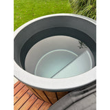 Horizon Cabins Cold Plunge Met Chiller – Model Stockholm | Custom IJsbad Met Geïntegreerde Smart Chiller (3–40°C) | Ook Te Gebruiken Als Mini Hottub | Inclusief Thermohout + Thermocover + Chiller Trap | Ice Bath Met App Controlled Koeler