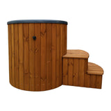 Horizon Cabins Cold Plunge Met Chiller – Model Stockholm | Custom IJsbad Met Geïntegreerde Smart Chiller (3–40°C) | Ook Te Gebruiken Als Mini Hottub | Inclusief Thermohout + Thermocover + Chiller Trap | Ice Bath Met App Controlled Koeler