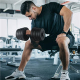 Yaheetech 30KG/66LB Verstelbare Dumbbell Set – Inclusief Halterset – Antislip Handgrepen – Cement Gewichtschijven en Plating IJzeren Stang – Thuisgebruik – Geschikt voor Volledige Lichaamstraining – Zwart
