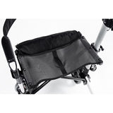 Lichtgewicht Rollator met Zitting – RIDDER Rollator Premium – Opvouwbaar Aluminium Looprek – 4 Wielen – In Hoogte Verstelbaar – Inclusief Rugsteun, Mandje en Remmen – Zilver/Zwart – Ca. 65 x 72 x 84-96 cm