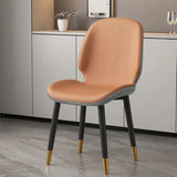 Eetkamerstoel Bruin – Moderne PU Leren Stoel met Metalen Poten – Ergonomische Keukenstoel met Comfortabele Rugleuning – Zachte Zitting met Hoge Dichtheid Schuim – Design Bijzetstoel voor Woonkamer, Keuken, Kantoor of Ontvangstruimte