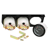 Auto Triple Drukmeter Kit - 3-in-1 Voltmeter, Watertemperatuur & Oliedruk Display - Duurzaam ABS & Aluminium Legering - Geschikt voor 12V Voertuigen