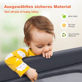 Babybox - Grondbox - Speelbox - Kinderbox - 126x126x68cm - Inclusief 50 Speelballen - Donkergrijs - Ademende Mesh Wanden - Veilige Speelruimte voor Baby’s en Peuters - Opvouwbare Speelomheining voor Binnengebruik
