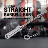 120 cm Halterstangenset – Rechte en Gebogen Curlstang met Veiligheidssluitingen | Gewichthefstangen voor Thuisfitness, Krachttraining en Bodybuilding