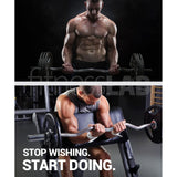 120 cm Halterstangenset – Rechte en Gebogen Curlstang met Veiligheidssluitingen | Gewichthefstangen voor Thuisfitness, Krachttraining en Bodybuilding