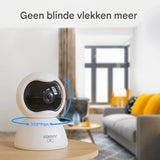 XIAOVV Q2 Beveiligingscamera - Slimme IP Camera - Draadloze WiFi Camera voor Binnen - Beweegdetectie en Nachtzicht - Mini Camera met Groothoeklens - Surveillance Camera - HD Home Security Cam met Appbediening