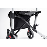 Lichtgewicht Rollator met Zitting – RIDDER Rollator Premium – Opvouwbaar Aluminium Looprek – 4 Wielen – In Hoogte Verstelbaar – Inclusief Rugsteun, Mandje en Remmen – Zilver/Zwart – Ca. 65 x 72 x 84-96 cm