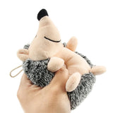 Schattige Hedgehog Puppy Chew Knuffel met Pieper - Grijs - Zachte Pluche voor Kleine Honden - 16x11x7cm - Duurzaam en Perfect voor Speeltijd en Knuffelen