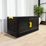 57 cm Brede 4-Laags Zwarte Versterkte Kunststof Lade Opbergkast – Ruimtebesparende Organizer voor Kleding, Speelgoed en Huishoudartikelen