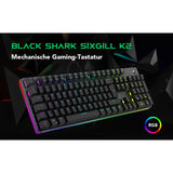 Black Shark RGB Mechanisch Gaming Toetsenbord - LED Verlicht - Bedraad - Blauwe Schakelaars - Volledig Programmeerbaar - 104 Toetsen Anti-Ghosting voor Desktop PC