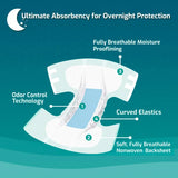 4 Packs - 12 Stuks per Pack - Medium Maat - Wegwerpluiers Volwassenen - Nachtluiers - Incontinentieluiers voor Volwassenen - Extra Absorberend - Ademend - Lekvrij - Zacht &amp; Comfortabel