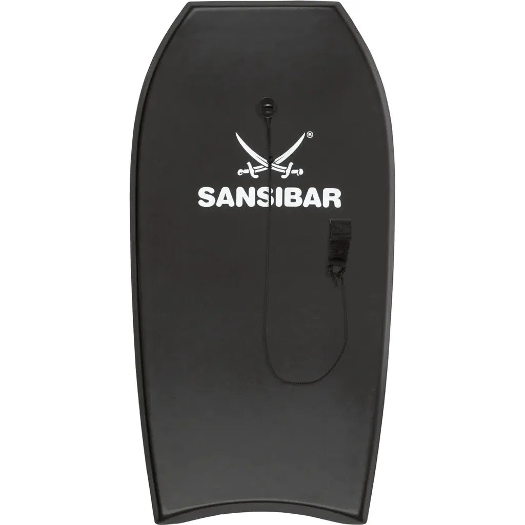 Sansibar Bodyboard - 100x49x5 cm - Lichtgrijs - Instapmodel voor Beginners - Met Leash & EPS-Schuimkern - Max. 85 kg