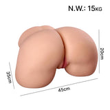 Levensgrote Pump Butt Sekspop voor Mannen – Realistische Torso Masturbator met Zachte TPE-Huid en Dubbele Kanalen – Discreet Verpakt