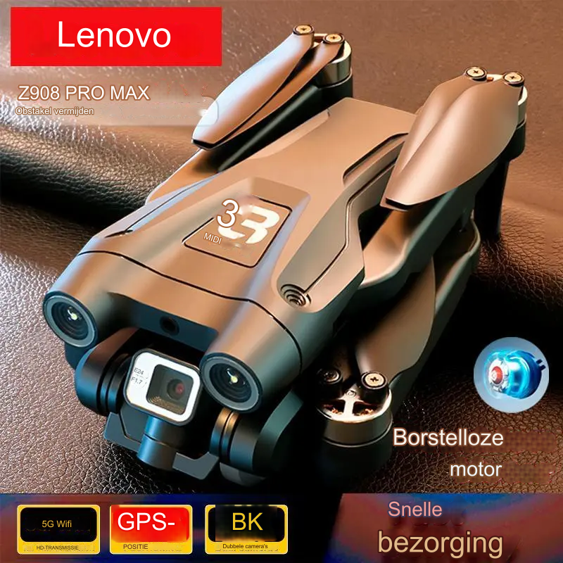 Z908pro Max Drone - 8K Professionele HD Camera - Brushless - Obstakel Vermijding - Lange Levensduur Batterij - GPS Navigatie - Geavanceerde Vluchtmodi - Automatische Terugkeer naar Huis - Live Video Streaming - Hoge Snelheid - Compact Ontwerp