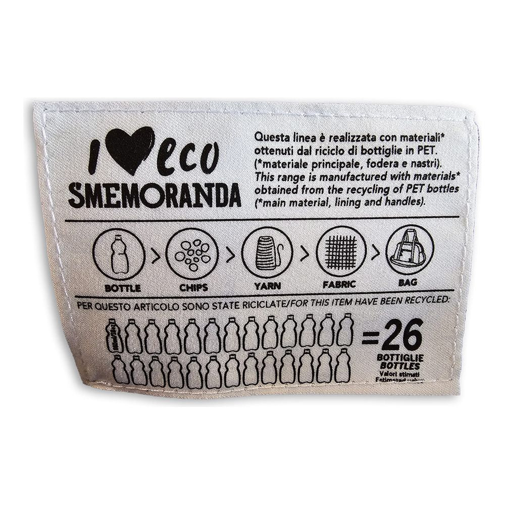 Smemoranda Weekendtas - Reistas - Duffel  - Schoedertas  – Navy Blue – Minimalistisch Design – 100% Recycled Polyester – Duurzame Ecologische Tas met Ritssluiting – Verstelbare Schouderband – 27x27x23 cm