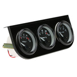 Auto Triple Drukmeter Kit - 3-in-1 Voltmeter, Watertemperatuur & Oliedruk Display - Duurzaam ABS & Aluminium Legering - Geschikt voor 12V Voertuigen