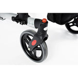 Lichtgewicht Rollator met Zitting – RIDDER Rollator Premium – Opvouwbaar Aluminium Looprek – 4 Wielen – In Hoogte Verstelbaar – Inclusief Rugsteun, Mandje en Remmen – Zilver/Zwart – Ca. 65 x 72 x 84-96 cm