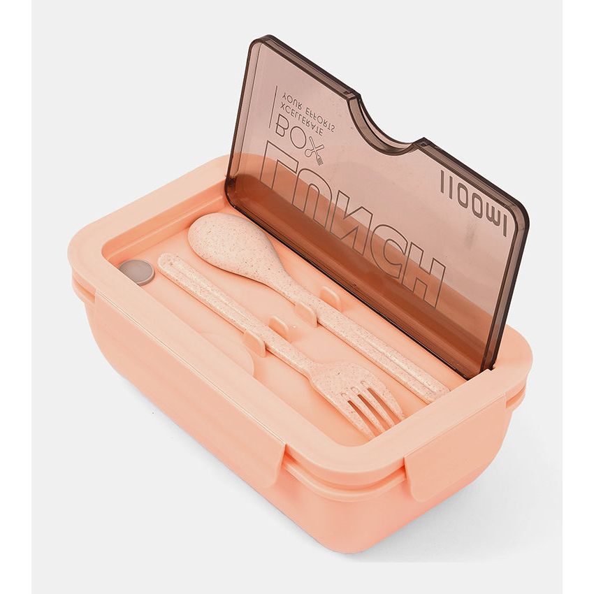 Bento Box met Bestek - 1100ml - Inclusief Geïsoleerde Tas - BPA-vrij - Lekvrije Lunchbox - Herbruikbare Voedselcontainer - Compact en Lichtgewicht (kopie)