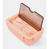 Bento Box met Bestek - 1100ml - Inclusief Geïsoleerde Tas - BPA-vrij - Lekvrije Lunchbox - Herbruikbare Voedselcontainer - Compact en Lichtgewicht