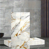 100 Stuks – Zelfklevende Muurstickers 30 x 60 cm – Waterdichte PVC Wandpanelen – Marmerlook 3D Effect – Makkelijk Schoon te Maken Tegelstickers – Wanddecoratie voor Keuken Badkamer Woonkamer Slaapkamer – Zelfklevende Tegelfolie Set