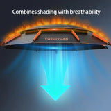 Zwarte & Oranje Terrasparasol 235 cm met Kantelmechanisme – UPF50+ UV-Bescherming, Dubbele Ventilatie, Draagtas inbegrepen – Ideaal voor Tuin, Strand, Camping of Picknick