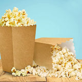 Popcorn-Dozen - Set van 50 - Twee Maten - Ideaal voor Feesten, Filmavonden en Carnavals - Kraftpapier - Uniek Golfvormig Ontwerp
