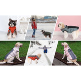 Luxe Winterjas voor Grote Honden, Maat L - Reflecterend, Water- & Winddicht, Verstelbaar, met Turtleneck Design in Legergroen/Roze/Beige - Warm, Comfortabel en Stijlvol, Perfect voor Koude Weersomstandigheden