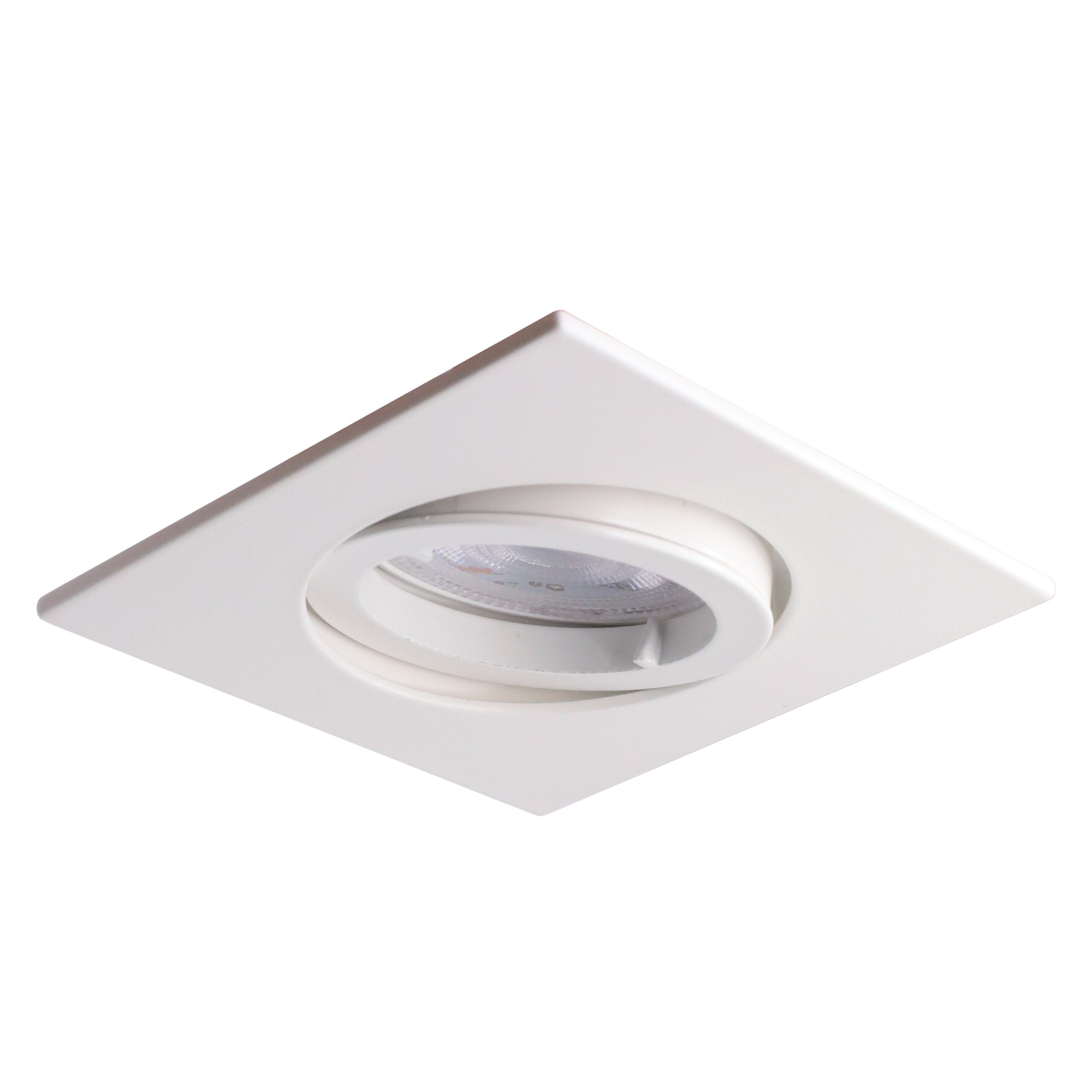 6-Pack Vierkante LED Inbouwspots met Kantelbare GU10 Fitting - LED Lampen Spots - Dimbare, Energiezuinige A++ Verlichting - IP44, Warm Wit (2700K) Of Koud Wit (6000K) - Wit - CE/RoHS