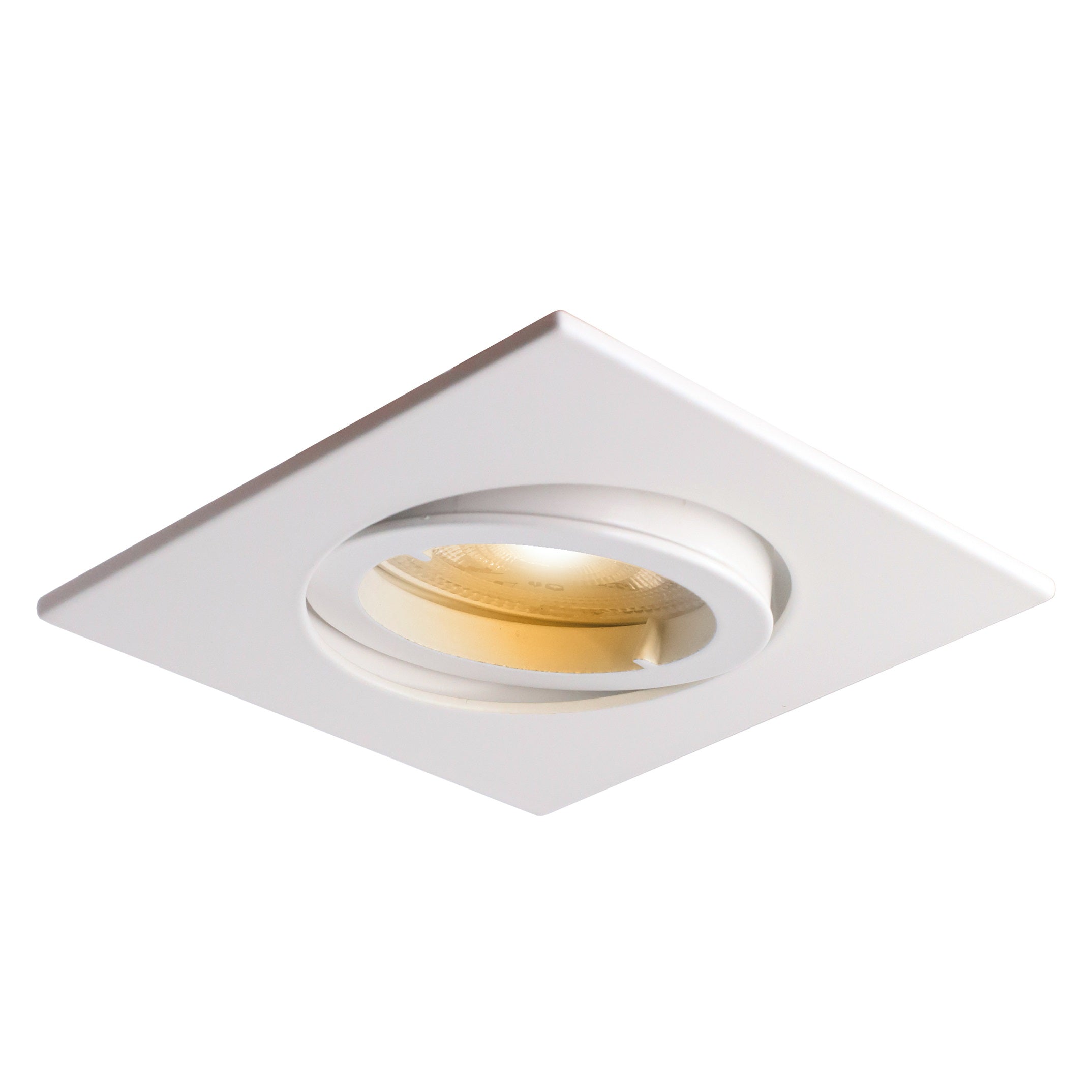 6-Pack Vierkante LED Inbouwspots met Kantelbare GU10 Fitting - LED Lampen Spots - Dimbare, Energiezuinige A++ Verlichting - IP44, Warm Wit (2700K) Of Koud Wit (6000K) - Wit - CE/RoHS
