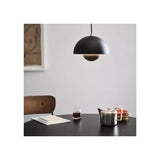 Moderne Ronde Hanglamp - Zwart 37x26cm - Elegante Plafondverlichting - Design Hanglamp - Eetkamer Hanglamp -Hoogwaardige Kwaliteit - Energiezuinige Verlichting - Tijdloos en Stijlvol Ontwerp - Voor Binnenhuisdecoratie - Eenvoudige Installatie