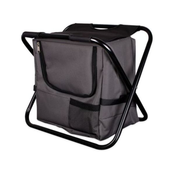 Spetebo Opvouwbare Campingstoel met Geïntegreerde Koeltas - 21L – 2-in-1 Kruk en Koelbox – Lichtgewicht – 21L Isolatievak – Ideaal voor Vissen, Kamperen en Picknicks – 42x36x29 cm