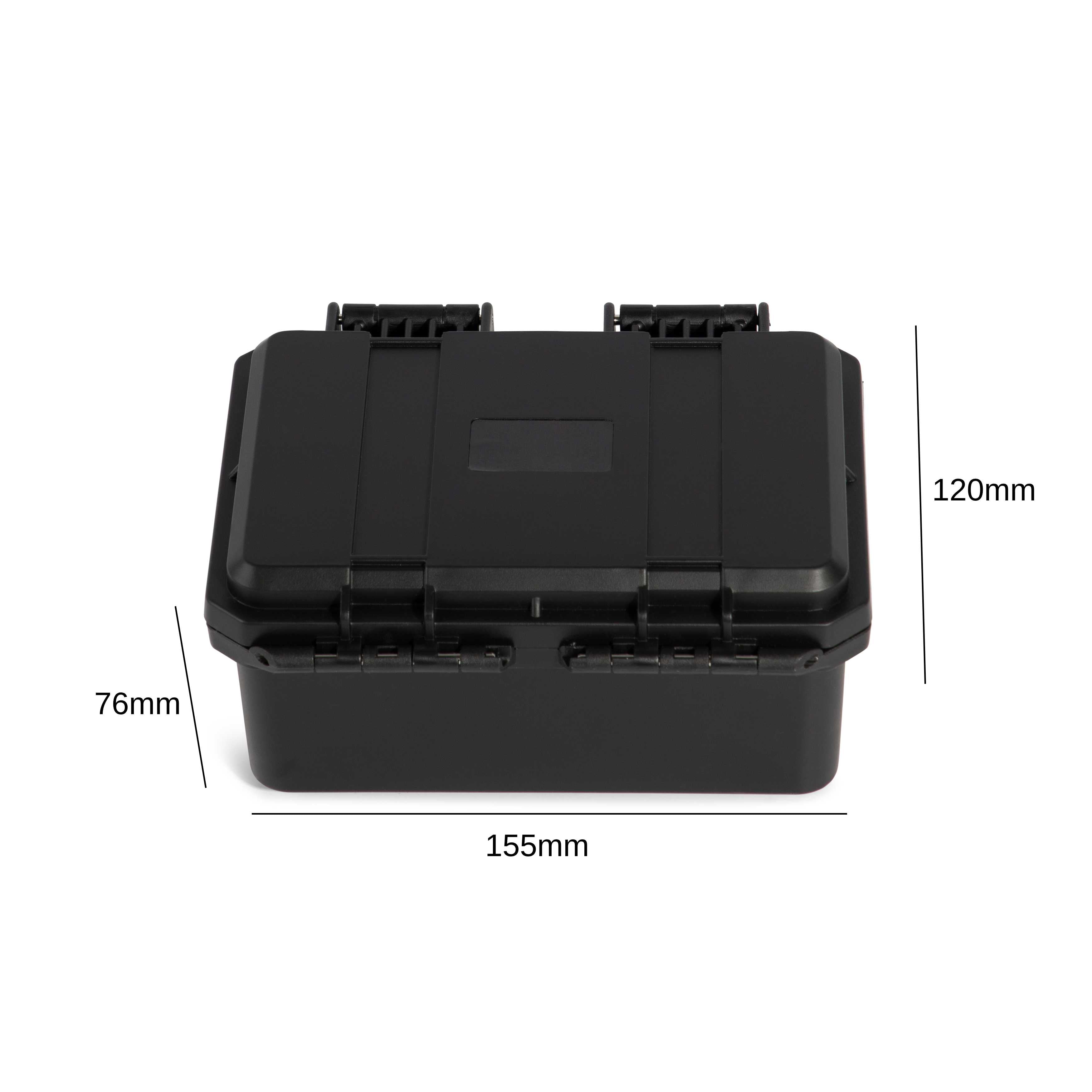 Heavy Duty - Universele Opbergkoffer met Afmetingen 155 x 120 x 76 mm - Verwijderbaar Schuiminterieur voor Batterijen & Elektronica - Waterdichte en Schokbestendige Bescherming voor Veilige Opslag & Transport