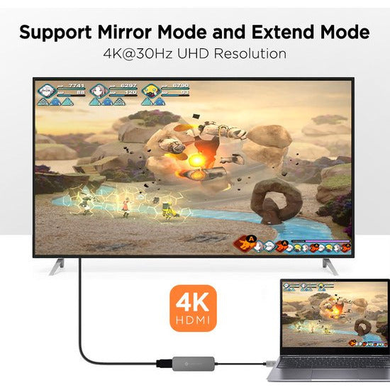 Novoo 4 In 1 Usb C Hub - 4K Ultra HD - Type C - 100W Pd - Thunderbolt 3 Adapter - Laptop hubs Aluminium