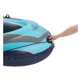 Crivit Opblaasbare Boot Voor 3 Personen – Opblaasboot Met Aluminium Peddels – Familieboot Met Waterdichte Opbergzak – 3-Luchtkamersysteem – Robuuste Recreatieboot – 272 x 130 cm – Met Ventiel, Draaggreep En Reparatieset