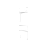 LIVARNO Home Verstelbare Kapstok – Telescoop Garderoberek met 3 Uittrekbare Planken en Kledingstang – In Hoogte Verstelbaar van 233 cm tot 300 cm – 52-80 x 27 cm – Metaal/Kunststof – Zwart/Zilver