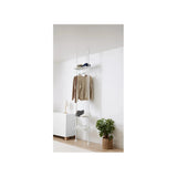LIVARNO Home Verstelbare Kapstok – Telescoop Garderoberek met 3 Uittrekbare Planken en Kledingstang – In Hoogte Verstelbaar van 233 cm tot 300 cm – 52-80 x 27 cm – Metaal/Kunststof – Zwart/Zilver