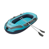 Crivit Opblaasbare Boot Voor 3 Personen – Opblaasboot Met Aluminium Peddels – Familieboot Met Waterdichte Opbergzak – 3-Luchtkamersysteem – Robuuste Recreatieboot – 272 x 130 cm – Met Ventiel, Draaggreep En Reparatieset