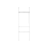 LIVARNO Home Verstelbare Kapstok – Telescoop Garderoberek met 3 Uittrekbare Planken en Kledingstang – In Hoogte Verstelbaar van 233 cm tot 300 cm – 52-80 x 27 cm – Metaal/Kunststof – Zwart/Zilver