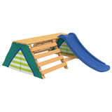 Playtive Tipi Met Glijbaan – Houten Speelfort – Inclusief Klimnet en Ladder – Klimmen, Glijden en Verstoppen – Voor Binnen en Buiten – Belastbaar tot 50 kg – Afmetingen ca. 145,5 x 60 x 180 cm