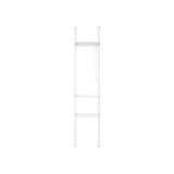LIVARNO Home Verstelbare Kapstok – Telescoop Garderoberek met 3 Uittrekbare Planken en Kledingstang – In Hoogte Verstelbaar van 233 cm tot 300 cm – 52-80 x 27 cm – Metaal/Kunststof – Zwart/Zilver