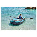 Crivit Opblaasbare Boot Voor 3 Personen – Opblaasboot Met Aluminium Peddels – Familieboot Met Waterdichte Opbergzak – 3-Luchtkamersysteem – Robuuste Recreatieboot – 272 x 130 cm – Met Ventiel, Draaggreep En Reparatieset