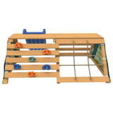 Playtive Tipi Met Glijbaan – Houten Speelfort – Inclusief Klimnet en Ladder – Klimmen, Glijden en Verstoppen – Voor Binnen en Buiten – Belastbaar tot 50 kg – Afmetingen ca. 145,5 x 60 x 180 cm