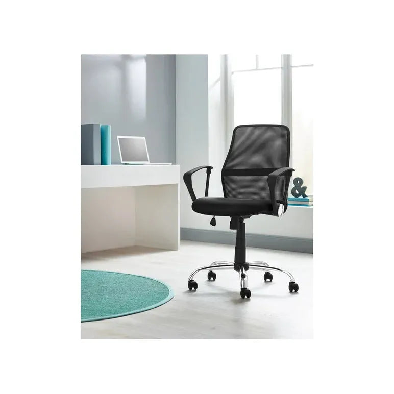 LIVARNO Home Bureaustoel - Ergonomisch Design - In Hoogte Verstelbaar - Met Kantelmechanisme - Ademend Netstof Rugleuning - Zwart