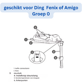 ISOFIX-Basis voor Baby Autostoel - Geschikt voor Ding  Fenix / Amigo Autostoel Basis - Veilige en Stabiele Installatie - Geschikt voor Ding Groep 0 Autostoel - Gemakkelijk te Bevestigen - Voor Comfortabele en Veilige Autoreizen