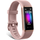 Fitness Tracker M21 - Horloge voor dames - Aangepaste wijzerplaat - Bloedzuurstof- en hartslagmeter - Compatibel met iOS 9.0 en Android 4.4 - Ingebouwde Alexa - Touchscreen - Waterdicht - Sporthorloge - Roze - Stappenteller