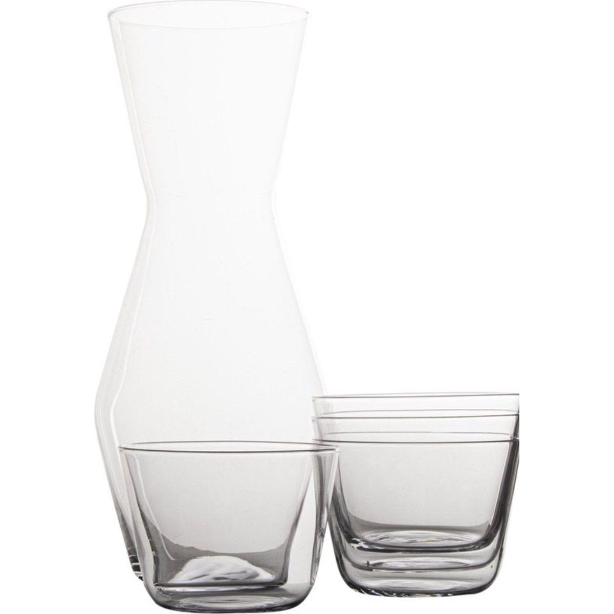 Gusta – P135 – Glazen Karaf Set – Waterkaraf Met 4 Glazen – 820 ml Karaf – 4 x 200 ml Drinkglazen – Glazen Decanter – Waterfles Met Bekers – Serviesset Voor Water Wijn En Drank – Modern Ontwerp – Geschikt Voor Elke Gelegenheid