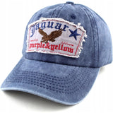 Vintage Baseballpet – Geborduurd Eagle Design – Verstelbare Cowboy Cap – 100% Katoen – Retro Pet – One Size – Comfortabel en Ademend – Washed Cotton – Pet voor Heren en Dames – Donkerblauw