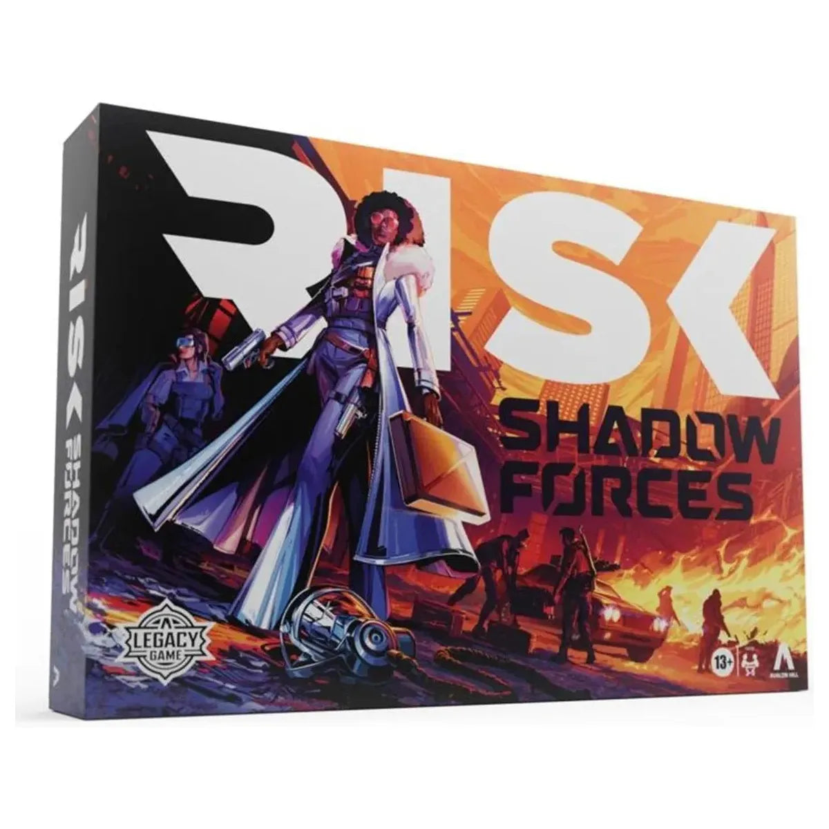 HASBRO Risk Shadow Forces – Strategisch Legacy Bordspel – Campagne van 15 Missies – 2 Dubbelzijdige Speelborden – 5 Miniaturen – Tactische Kaarten – Verborgen Spelonderdelen – Voor 3-5 Spelers